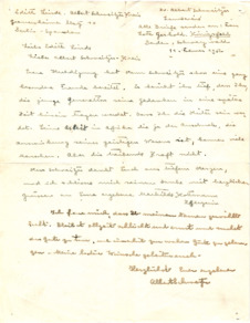 Eigenh. Brief von M. Kottmann und A. Schweitzer an den Albert-Schweitzer-Kreis, 1 S., Lambarene, 1952