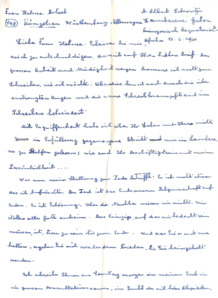 Eigenh. Brief Albert Schweitzers an Helma Botsik, 3 S., Lambarene, 1960