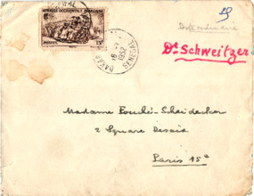 Eigenh. Beschriftetes Kuvert an Mme Fouché-Scheidecker