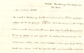 Eigenh. Brief Albert Schweitzers an Monsieur Gillet, Strasbourg