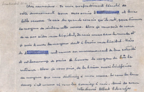 Eigenh. Brief Albert Schweitzers an Monsieur Gillet, Strasbourg