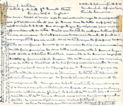 Eigenh. Brief Albert Schweitzer an Monsiuer E. Mettler, 1 S., Lambarene, 1945