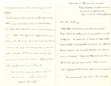Eigenh. Brief Albert Schweitzers an Rev. Rattray, 5 S., Depassage à Lausanne, 1935