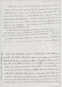 Nachgefügte u. v. Schweitzer ergänzte Seite zu einem Brief von Mathilde Kottmann an Clara Urquhart
