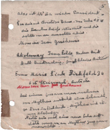 Handschriftliche Notizen von Albert Schweitzer
