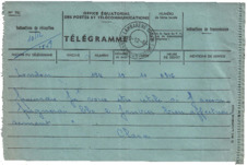 Telegramm von Clara Urquhart an Albert Schweitzer