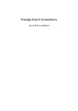 Predigt Albert Schweitzers