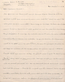 Brief von Albert Schweitzer an Lilian Russell