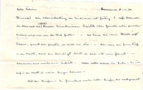 Brief von Albert Schweitzer an Lilian Russell