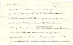 Brief von Albert Schweitzer an Lilian Russell