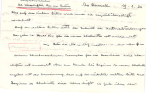 Brief von Albert Schweitzer an Lilian Russell