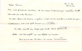 Brief von Albert Schweitzer an Lilian Russell