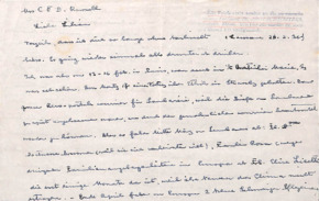 Brief von Albert Schweitzer an Lilian Russell