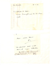 Brief von Albert Schweitzer an Lilian Russell