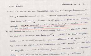 Brief von Albert Schweitzer an Lilian Russell