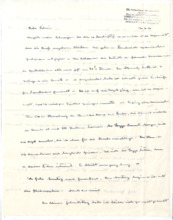 Brief von Albert Schweitzer an Lilian Russell