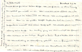Brief von Albert Schweitzer an Lilian Russell