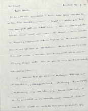 Brief von Albert Schweitzer an Lilian Russell