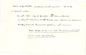 Brief von Albert Schweitzer an Lilian Russell