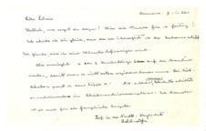 Brief von Albert Schweitzer an Lilian Russell