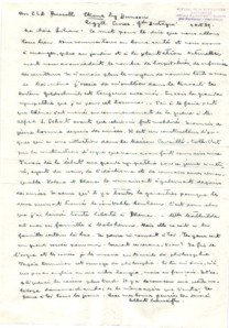 Brief von Albert Schweitzer an Lilian Russell