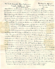 Brief von Albert Schweitzer an Lilian Russell
