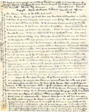 Brief von Albert Schweitzer an Lilian Russell