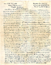 Brief von Albert Schweitzer an Lilian Russell