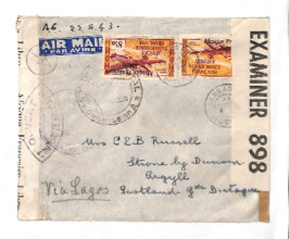 Briefkuvert von Albert Schweitzer an Lilian Russell
