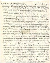 Brief von Albert Schweitzer an Lilian Russell