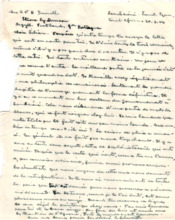 Brief von Albert Schweitzer an Lilian Russell
