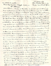 Brief von Albert Schweitzer an Lilian Russell