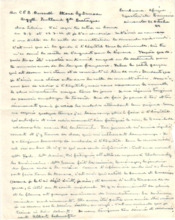 Brief von Albert Schweitzer an Lilian Russell