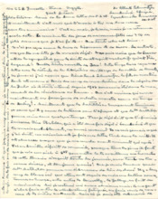 Brief von Albert Schweitzer an Lilian Russell