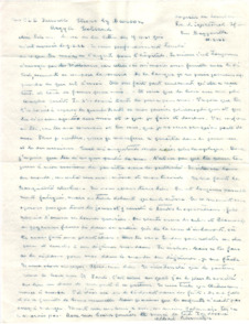 Brief von Albert Schweitzer an Lilian Russell