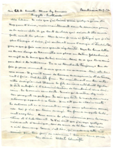 Brief von Albert Schweitzer an Lilian Russell