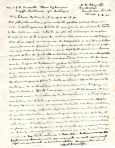 Brief von Albert Schweitzer an Lilian Russell