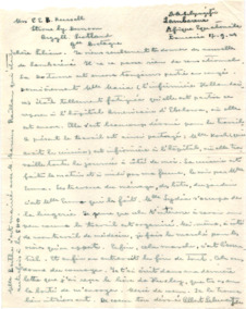 Brief von Albert Schweitzer an Lilian Russell