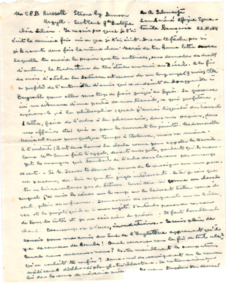 Brief von Albert Schweitzer an Lilian Russell