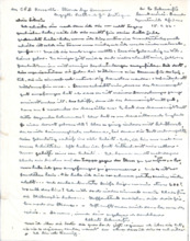 Brief von Albert Schweitzer an Lilian Russell