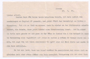 Brief von Lilian Russell an Albert Schweitzer