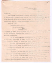 Brief von Lilian Russell an Albert Schweitzer