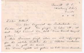 Brief von Lilian Russell an Albert Schweitzer