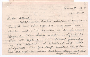 Brief von Lilian Russell an Albert Schweitzer
