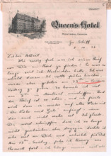 Brief von Lilian Russell an Albert Schweitzer