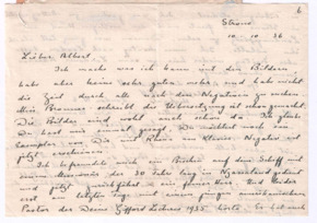 Brief von Lilian Russell an Albert Schweitzer