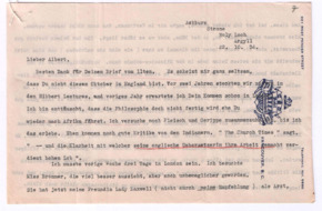 Brief von Lilian Russell an Albert Schweitzer