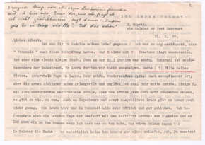 Brief von Lilian Russell an Albert Schweitzer