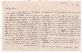 Brief von Lilian Russell an Albert Schweitzer