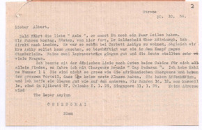 Brief von Lilian Russell an Albert Schweitzer